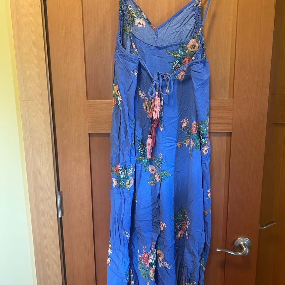 Xhilaration Blue Ruched Sundress Resort Wear